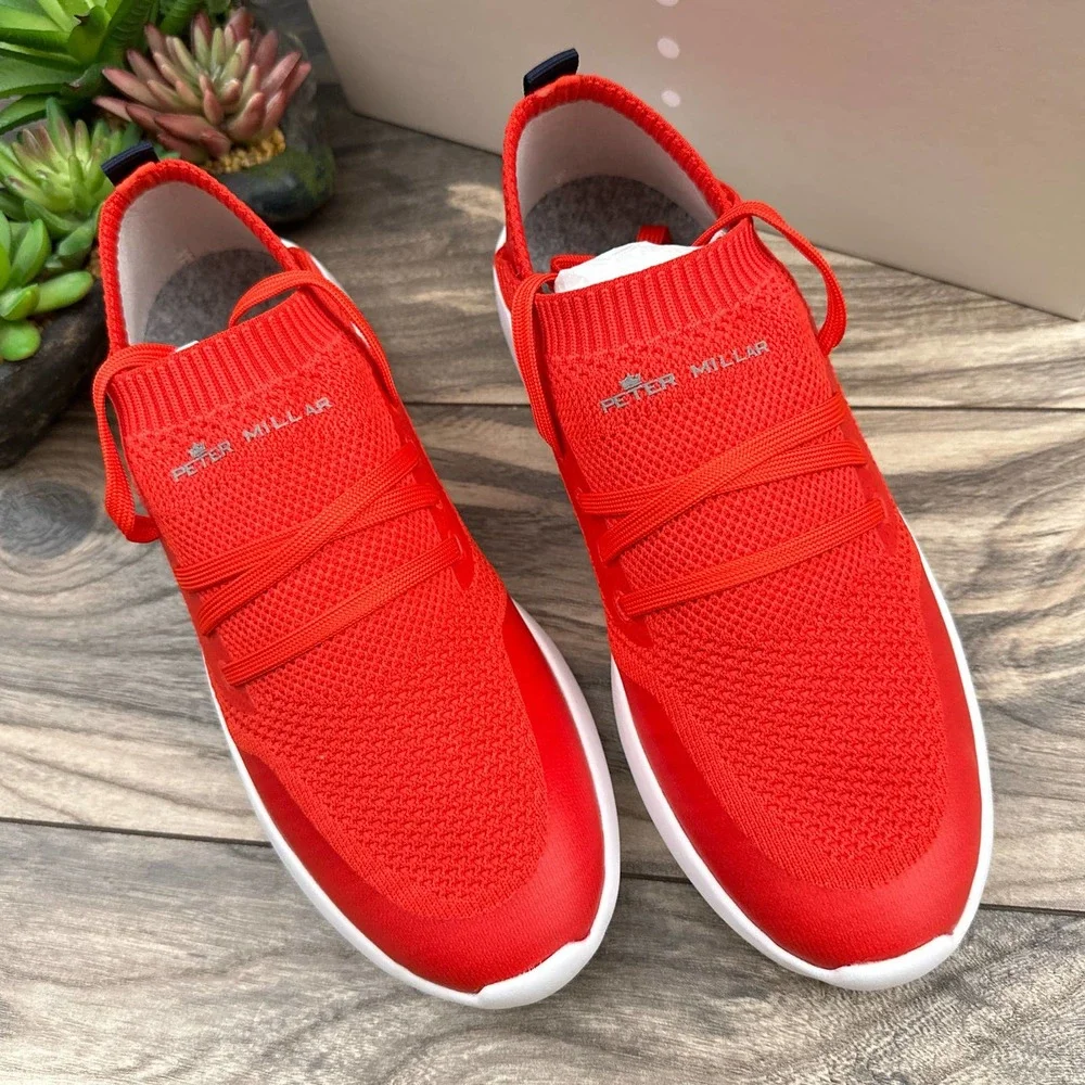 NIB Peter Millar Hyperlight Glide Sneaker US 8 EU 39 Red Womens - Picture 2 of 12